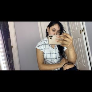 White and black striped shirt